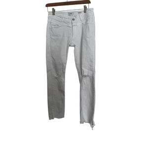 CLOSED Starlet Skinny Jeans in White Size 29/26, Distressed and Raw Hem